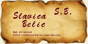 Slavica Belić vizit kartica